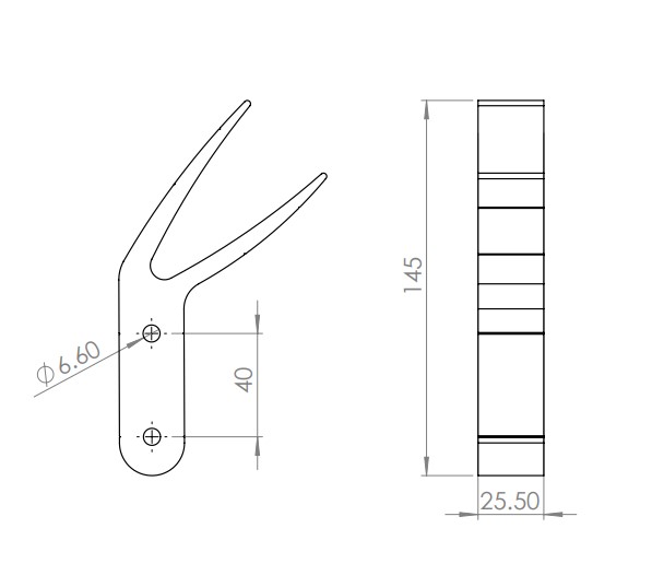 Bracket For 200x40mm Louvre Blade - Image 2