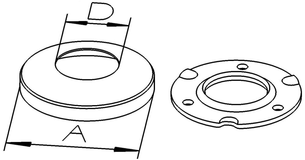 Base Plate & Cover Suit R50.8 Satin